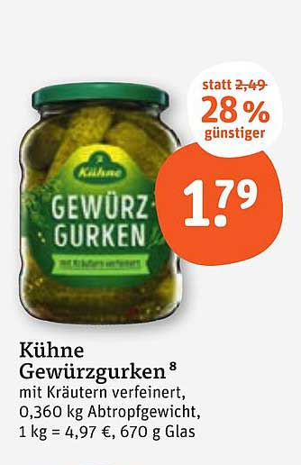 Kühne Gewürzgurken mit Kräutern verfeinert