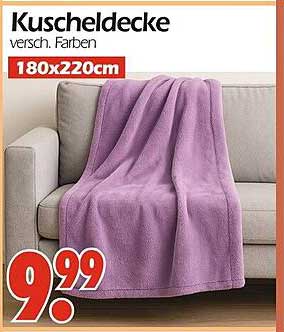 Kuscheldecke 180x220cm in verschiedenen Farben