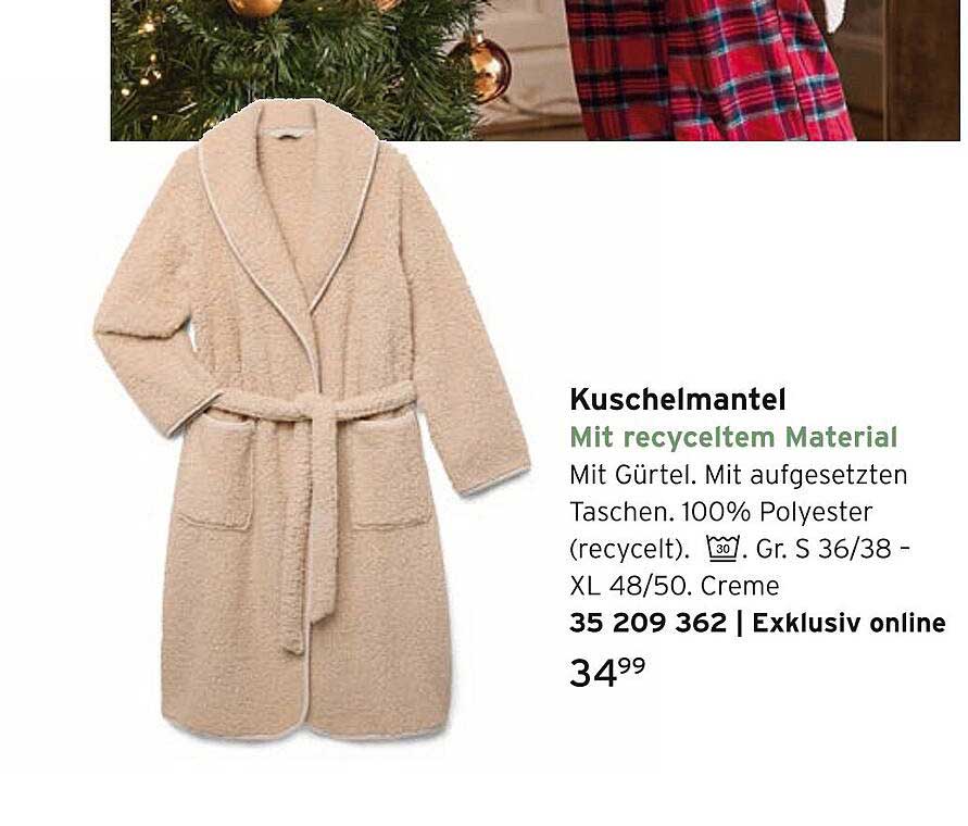 Kuschelmantel mit recyceltem Material