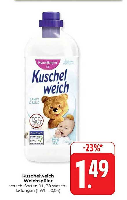 Kuschelweich Weichspüler 1 L, verschiedene Sorten