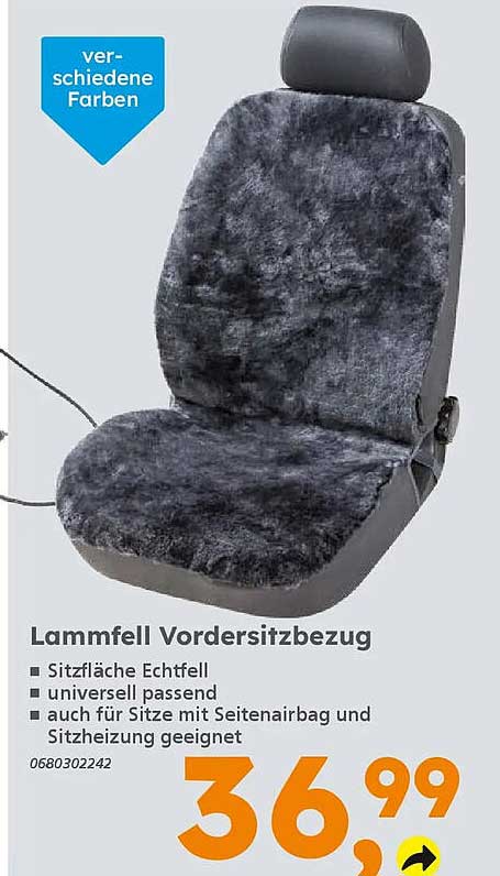 Lammfell Vordersitzbezug