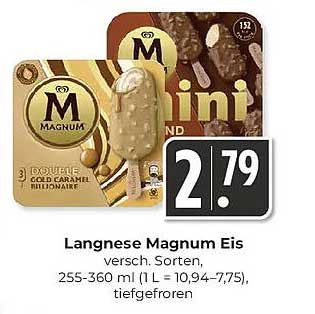 Langnese Magnum Eis, verschiedene Sorten