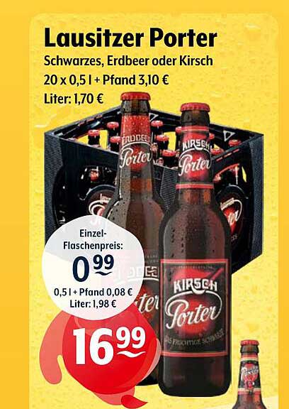 Lausitzer Porter – Schwarz, Erdbeer oder Kirsch im 20er Pack