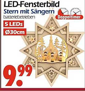 LED-Fensterbild Stern mit Sängern
