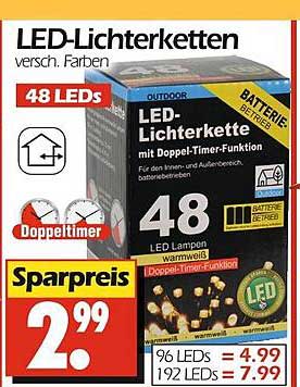 LED-Lichterkette mit Doppeltimer-Funktion