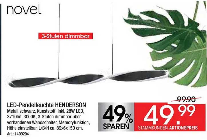 LED-Pendelleuchte HENDERSON