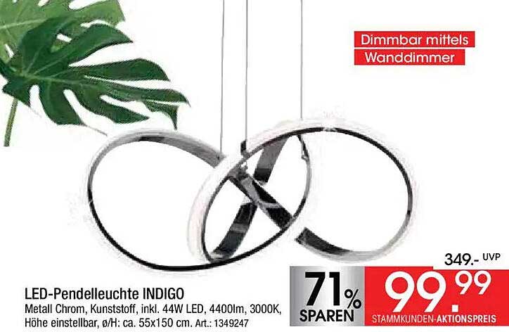 LED-Pendelleuchte INDIGO