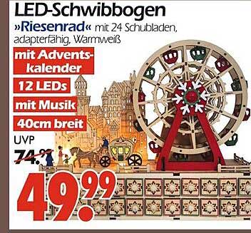 LED-Schwibbogen "Riesenrad" mit Adventskalender