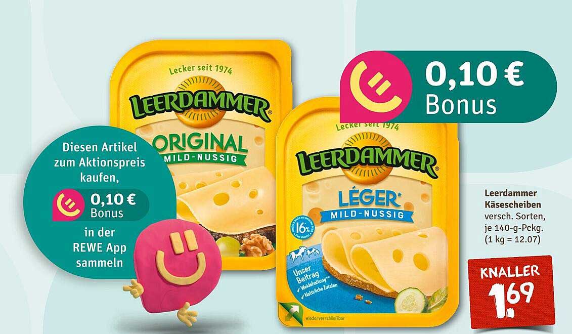 Leerdammer Käse – Mild-Nussig, 140 g