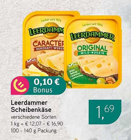 Leerdammer Scheibenkäse - verschiedene Sorten