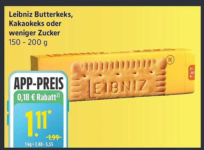 Leibniz Butterkeks, Kakaokeks oder weniger Zucker 150 - 200 g