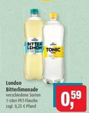 London Bitterlimonade verschiedene Sorten 1-Liter-PET-Flasche