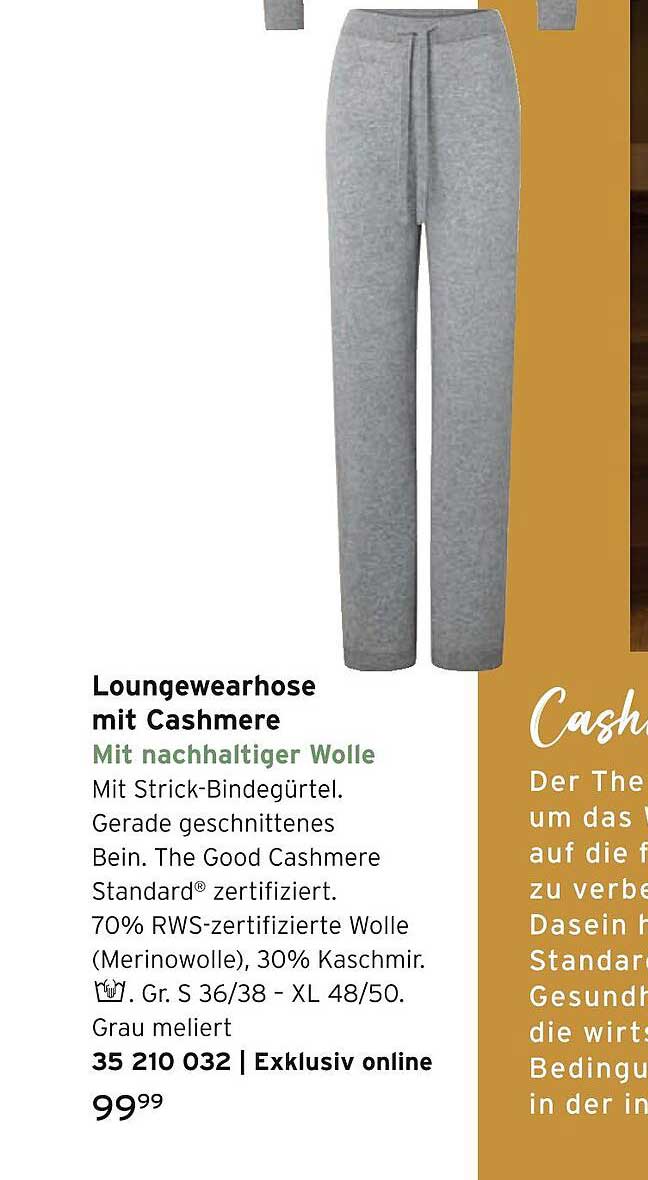 Loungewearhose mit Cashmere