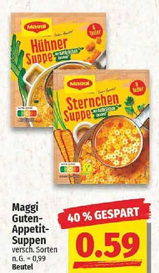 Maggi Guten-Appetit-Suppen - verschiedene Sorten