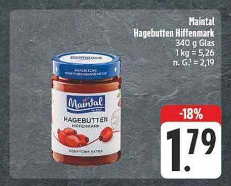 Maintal Hagebutten Hiffenmark 340 g Glas