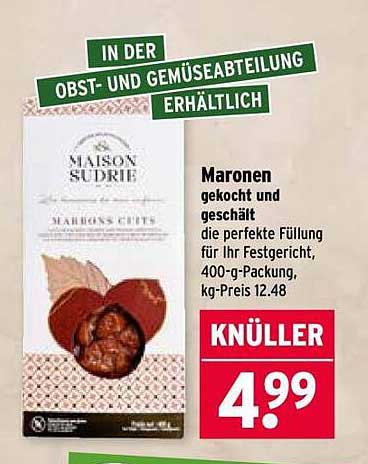 Maronen gekocht und geschält - die perfekte Füllung für Ihr Festgericht