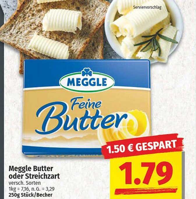 Meggle Butter oder Streichart 250g