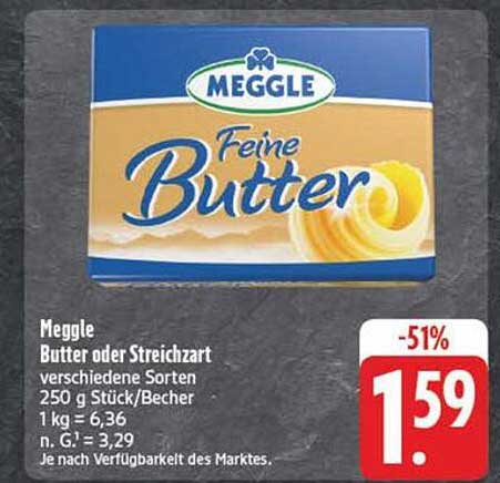 Meggle Feine Butter oder Streichart - verschiedene Sorten