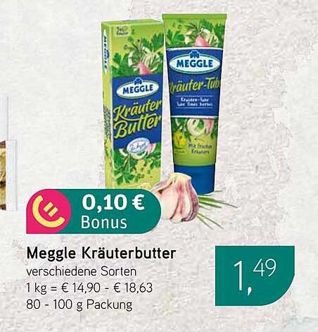 Meggle Kräuterbutter verschiedene Sorten