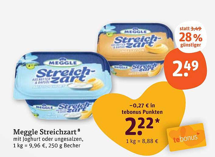Meggle Streichzart 250 g - jetzt nur 2,49 €!