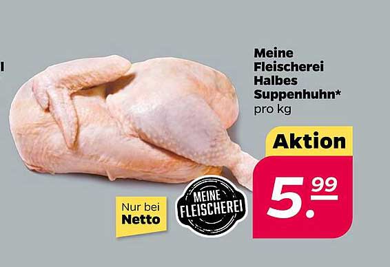Meine Fleischerei Halbes Suppenhuhn* pro kg