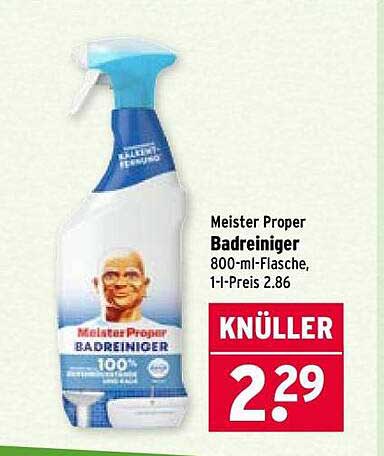 Meister Proper Badreiniger 800-ml-Flasche, 1+1-Preis 2.86