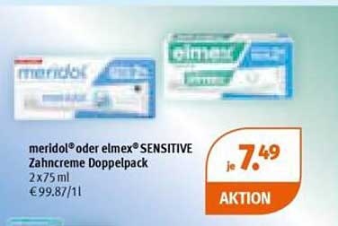 meridol® oder elmex® SENSITIVE Zahnpasta Doppelpack 2 x 75 ml