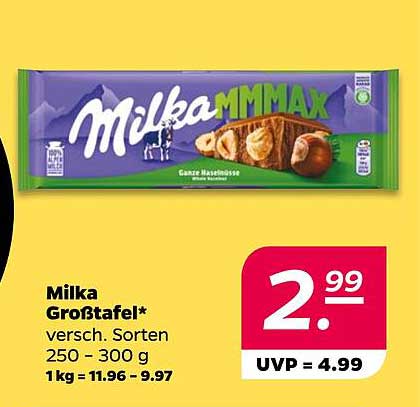 Milka Großtafel - verschiedene Sorten (250 - 300 g)