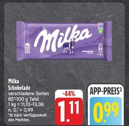 Milka Schokolade verschiedene Sorten 85-100 g