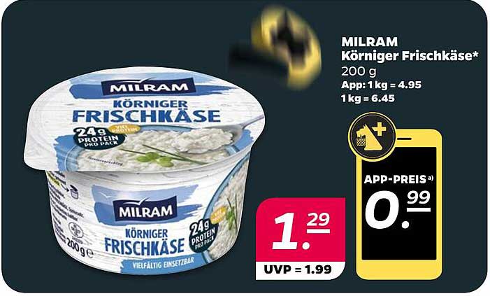MILRAM Körniger Frischkäse 200 g