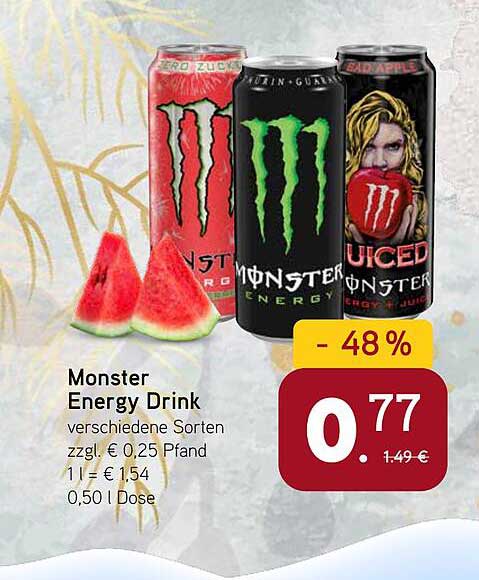 Monster Energy Drink verschiedene Sorten