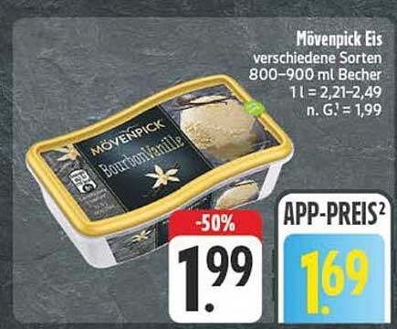 Mövenpick Eis Bourbonvanille 800-900 ml Becher