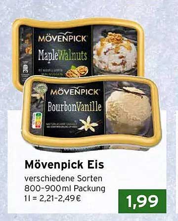 Mövenpick Eis verschiedene Sorten 800-900 ml Packung