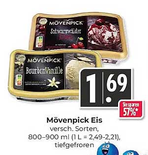 Mövenpick Eis - Verschiedene Sorten, 800-900 ml, tiefgefroren