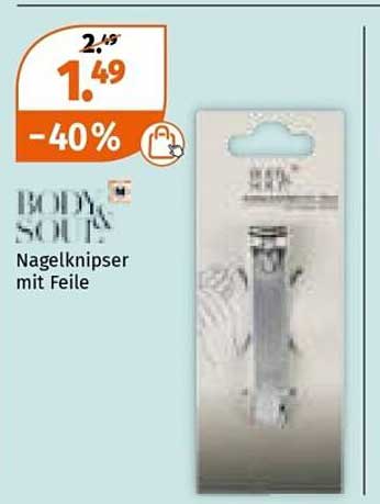 Nagelknipser mit Feile von BODY & SOUL