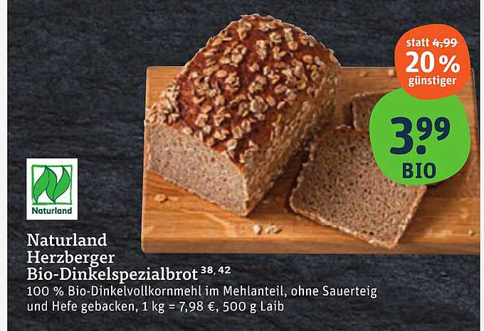 Naturland Herzberger Bio-Dinkel Spezialbrot