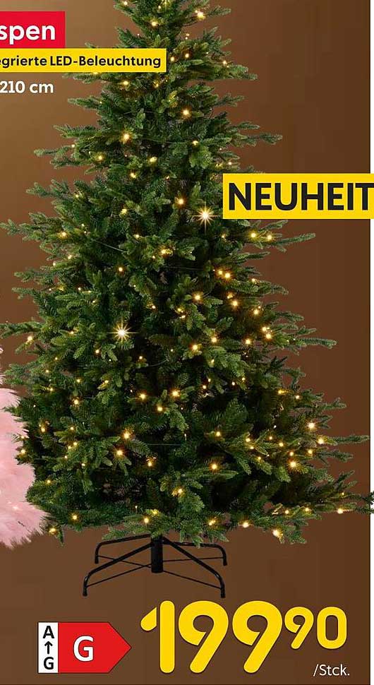 NEUHEIT: Weihnachtsbaum mit integrierter LED-Beleuchtung 210 cm