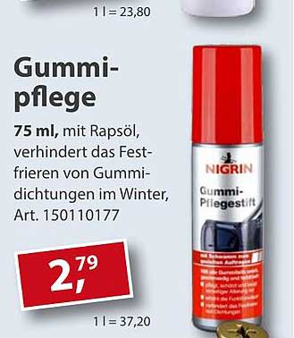 NIGRIN Gummipflege 75 ml