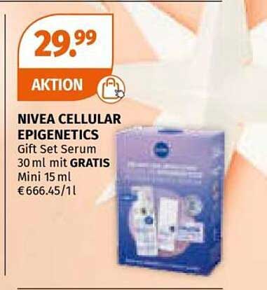 NIVEA CELLULAR EPIGENETICS Gift Set Serum 30 ml mit GRATIS Mini 15 ml