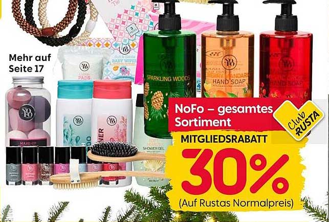 NoFo – gesamtes Sortiment mit 30% Mitgliederrabatt