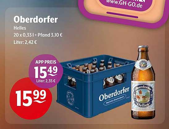 Oberdorfer Helles 20 x 0,33 l + Pfand