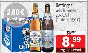 Oettinger Bier – 20 x 0,5 l im Angebot