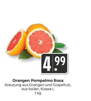 Orangen Pompelmo Rosa - Kreuzung aus Orangen und Grapefruit