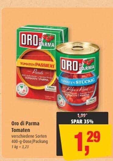 Oro di Parma Tomaten verschiedene Sorten 400-g-Dose/Packung