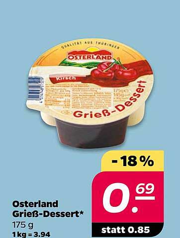 Osterland Grieß-Dessert Kirsch 175 g