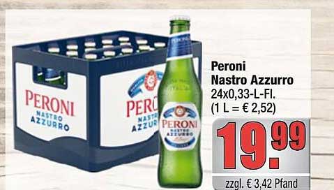 Peroni Nastro Azzurro 24x0,33-L-Flasche