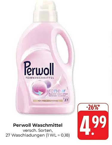 Perwoll Feinwaschmittel versch. Sorten, 27 Waschladungen