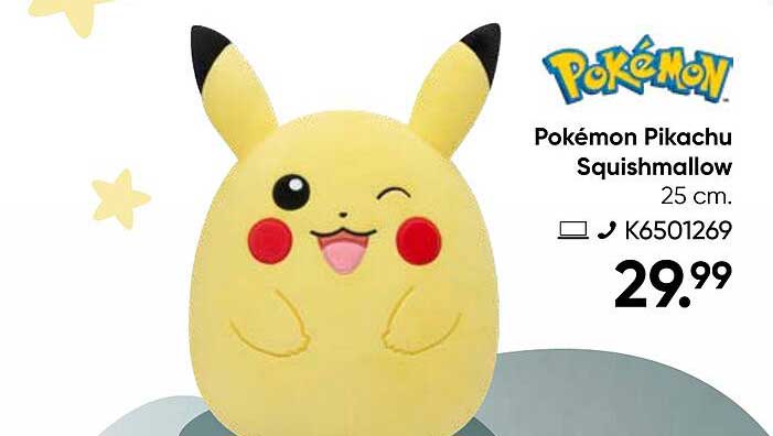 Pokémon Pikachu Squishmallow 25 cm