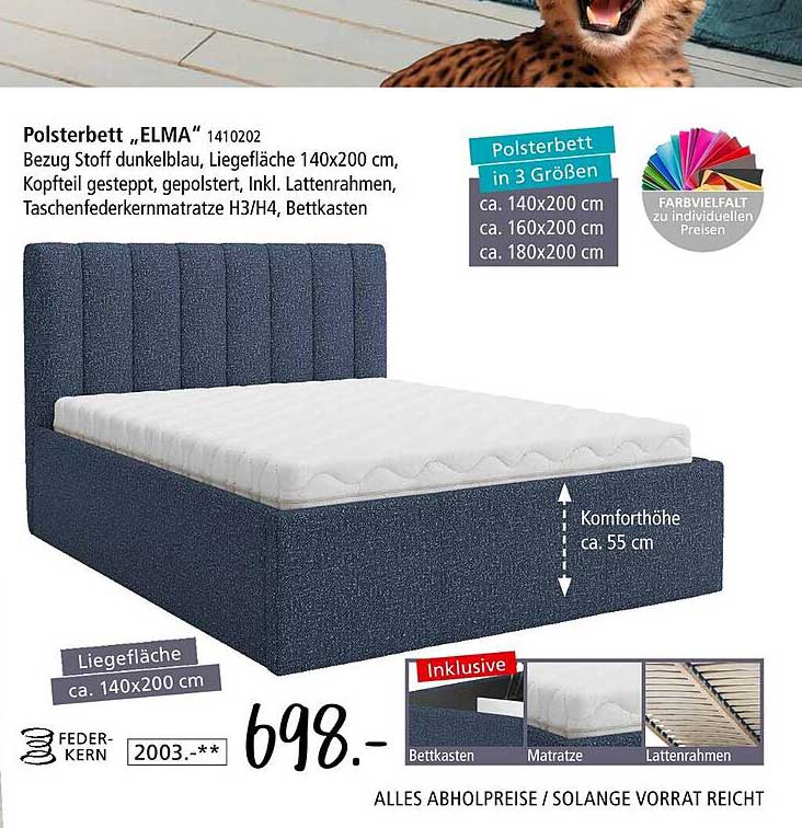 Polsterbett ‚ELMA‘