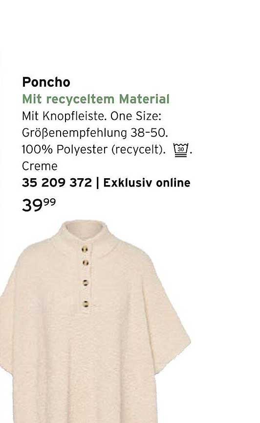 Poncho mit recyceltem Material